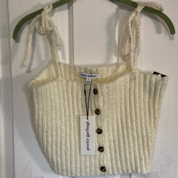 Pretty Garbage Tops - Pretty Garbage sweater crop
